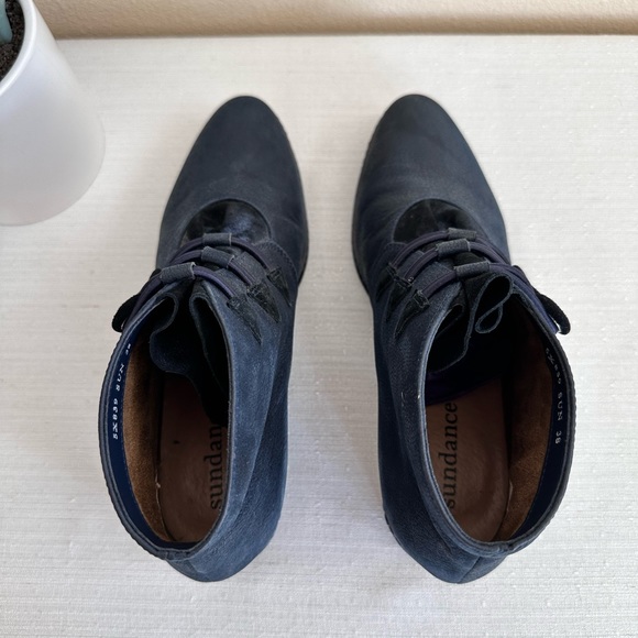 COPY - Sundance Dark Blue Shimmer Leather Heeled Victorian Boots Women’s EU38 U… - Picture 8 of 16